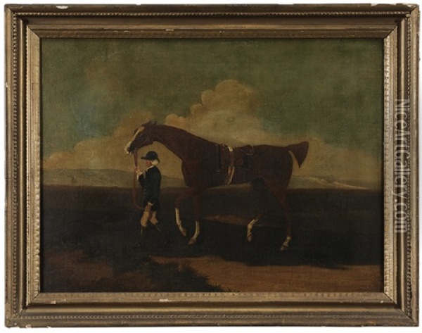 Horse With Groom Oil Painting - James Seymour