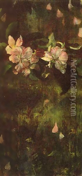 Apple Blossoms Oil Painting - Jeno Gabor