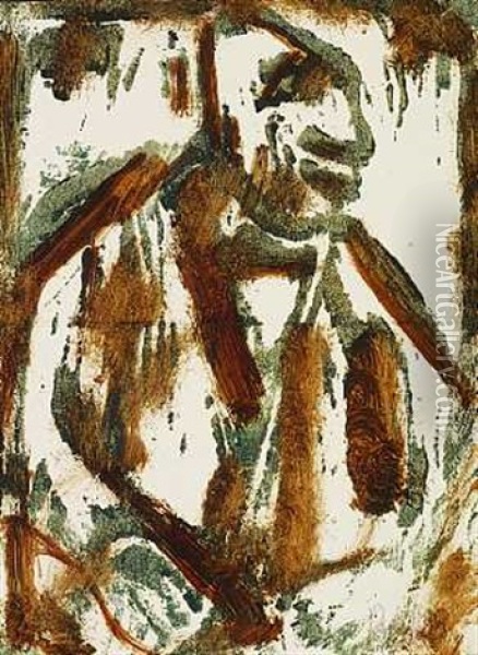 Der Sitzende Mann Oil Painting - Christian Rohlfs