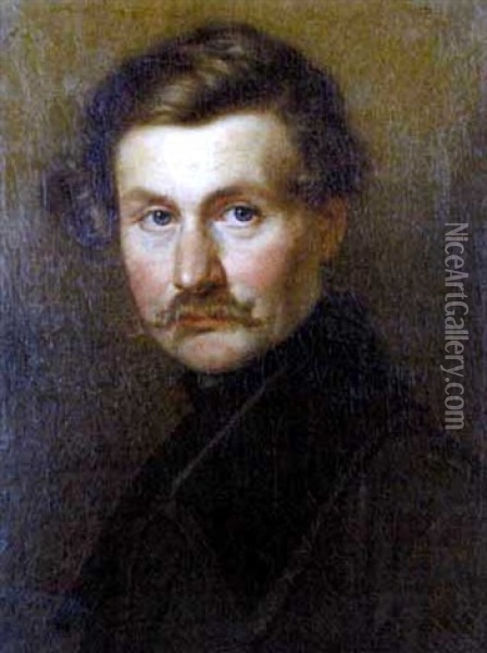 Portrait Konig Ludwig I. Von Bayern Oil Painting - Friedrich Durck