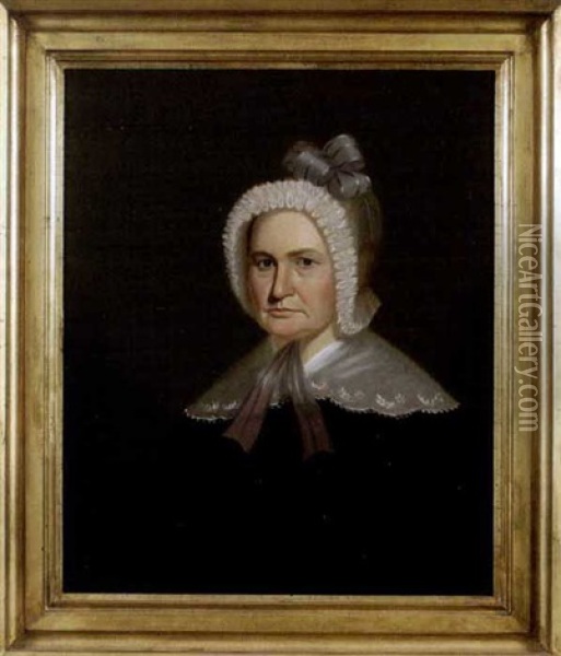 Portrait Of Mrs. John Harrison (mrs. Thomas Eddens) Oil Painting - George Caleb Bingham