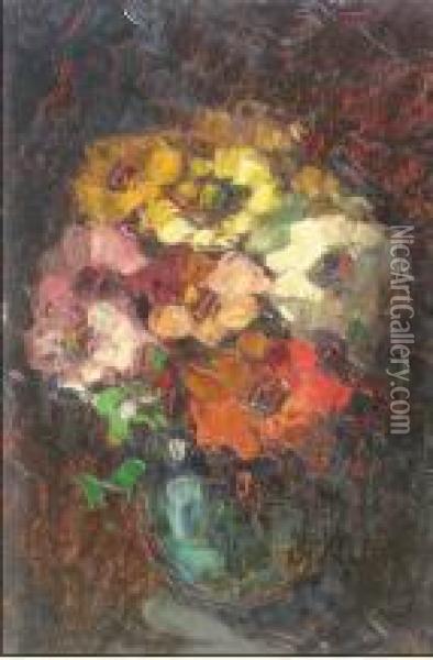 Bouquet De Oil Painting - Louis Pastour
