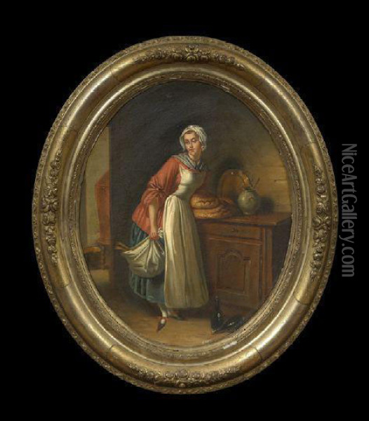 The Return From The Market Oil Painting - Jean-Baptiste-Simeon Chardin