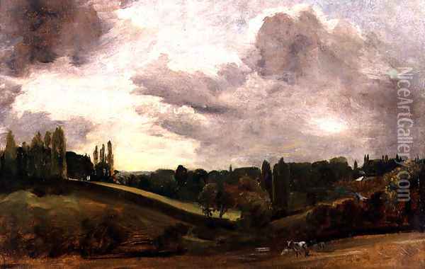 View of East Bergholt, c.1813 Oil Painting - John Constable