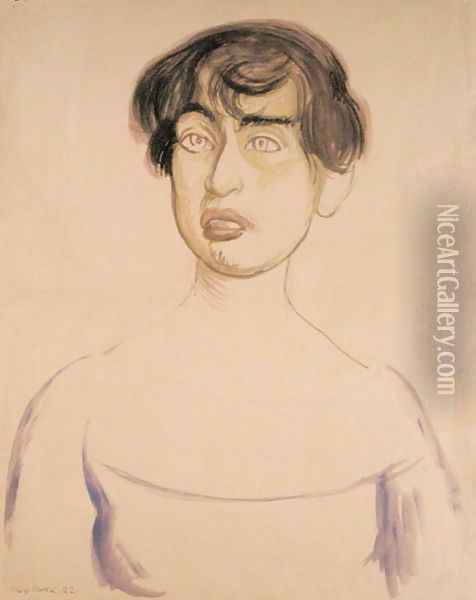 Portrait of Lupe Marin, 1922 Oil Painting - Diego Rivera