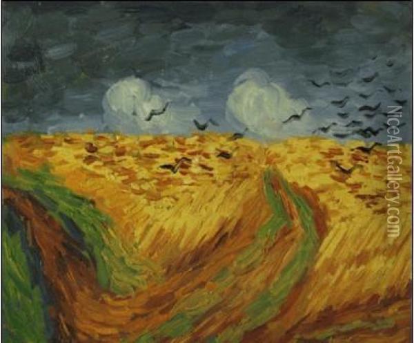 Wheat Field With Crows Oil Painting - Vincent Van Gogh