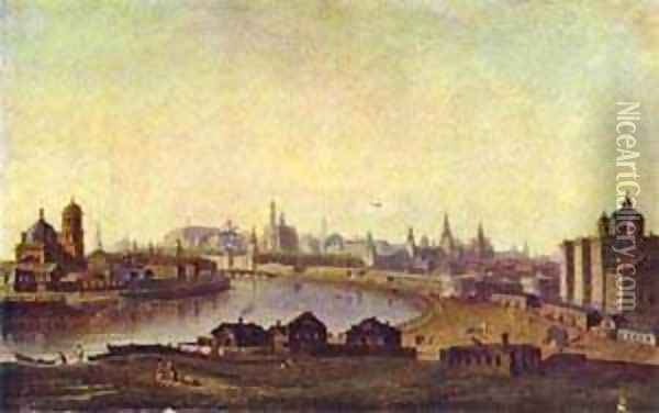 View Of Moscow 1810s Oil Painting - Maksim Nikiforovich Vorobiev