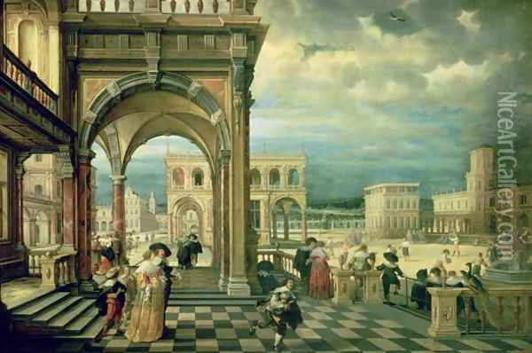 Italian Palace, 1623 Oil Painting - Hendrick van, the Younger Steenwyck