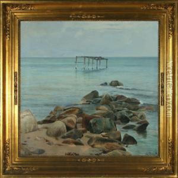 Costal Scenery Oil Painting - L.A. Ring