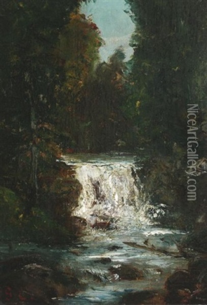 Wasserfall Im Walde Oil Painting - Gustave Courbet