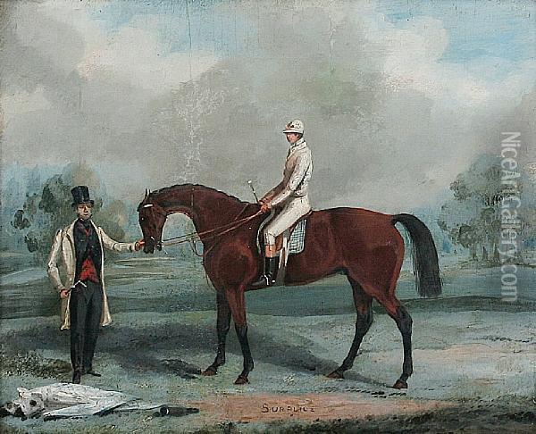 'surplice' Winner Of 1848 St Leger Oil Painting - John Frederick Herring Snr