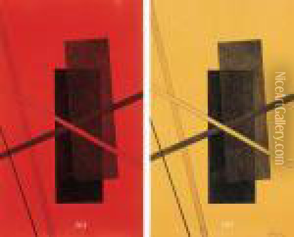 Konstruktionen - Kestermappe 6: One Plate Oil Painting - Laszlo Moholy-Nagy