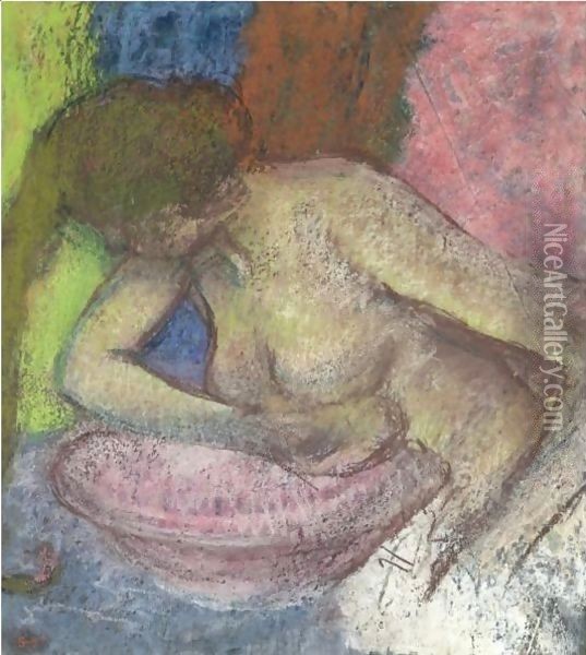 Femme A Sa Toilette 4 Oil Painting - Edgar Degas