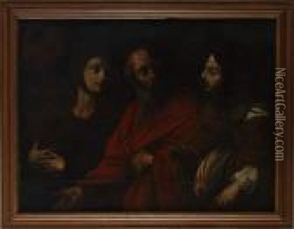 D'apres, Loth Et Ses Filles Oil Painting - Guido Reni
