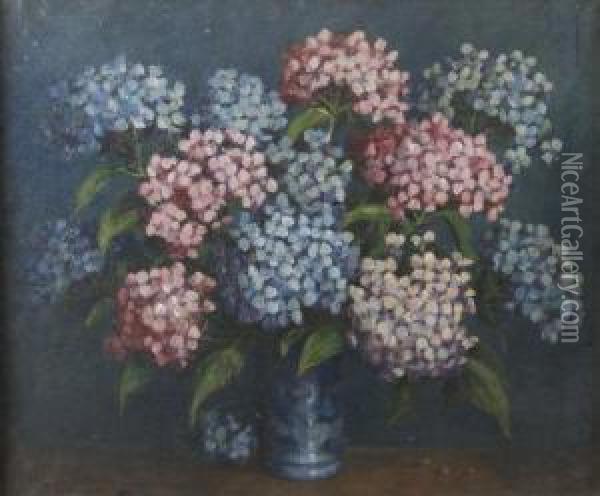 Hydrangeas Oil Painting - John Crampton Walker