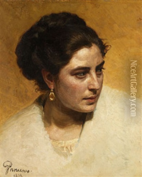 Portrait Of A Woman Oil Painting - Ilya Repin