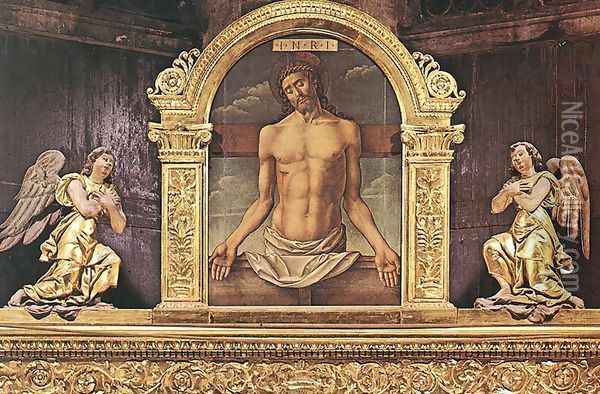 The Dead Christ 1482 Oil Painting - Bartolomeo Vivarini