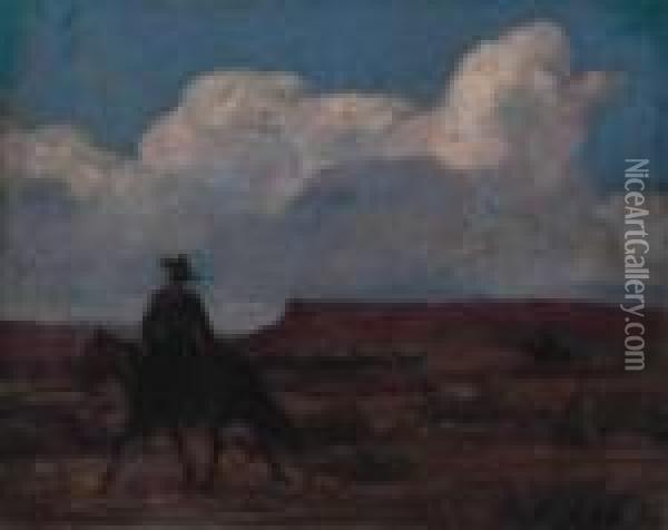 Title: Cattle Drive Oil Painting - Maynard Dixon