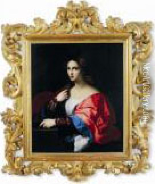 Portrait Of A Woman, Called 'la Bella' Oil Painting - Palma Vecchio (Jacopo Negretti)