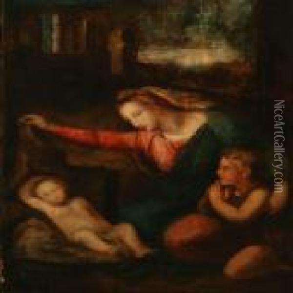 The Virgin With The Veil Oil Painting - Raphael (Raffaello Sanzio of Urbino)