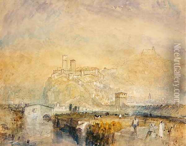 Bellinzona no. 11, Switzerland, c.1843 Oil Painting - Joseph Mallord William Turner