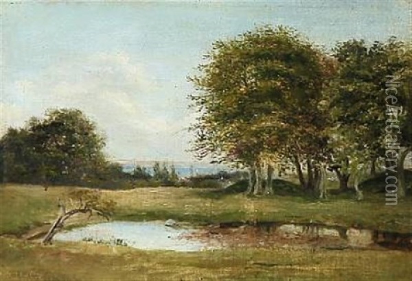 Summer Idyll Oil Painting - August Wilhelm Boesen