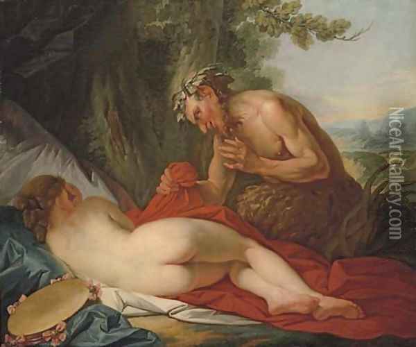 Jupiter and Antiope Oil Painting - Jean-Simon Berthelemy