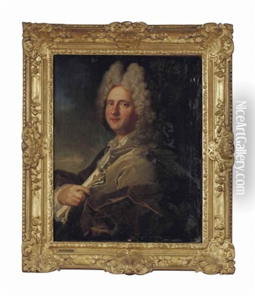Portrait Presume De Jean-baptiste Drouard De Bousset (1662-1725), Maitre De L'academie Royale De Musique Oil Painting - Hyacinthe Rigaud