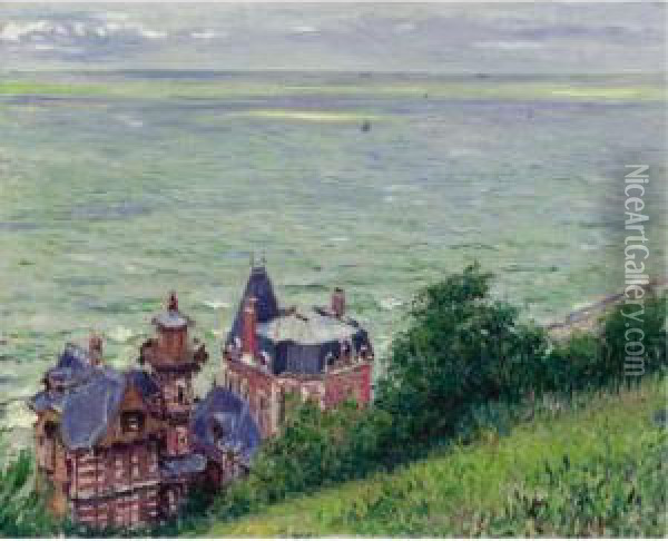 Villas A Trouville Oil Painting - Gustave Caillebotte