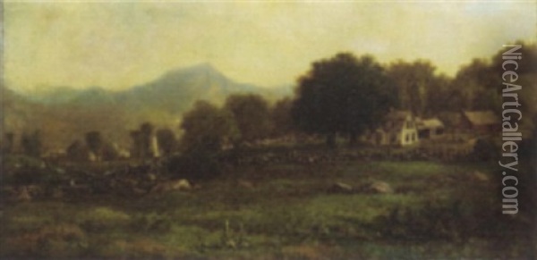 The Farm Oil Painting - W(illiam) R(aymond) Eaton