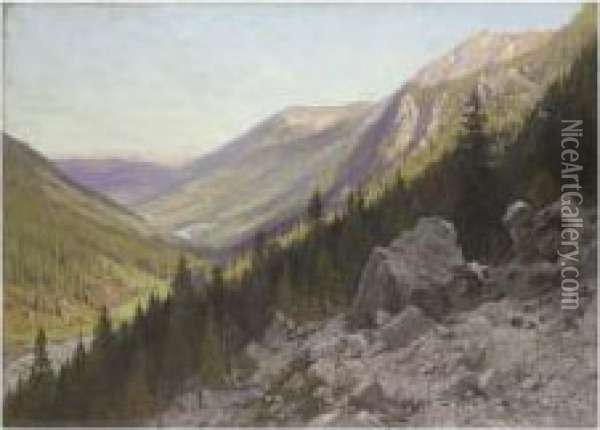 The Valley Of Klein Arl, Austria Oil Painting - Arthur Thiele