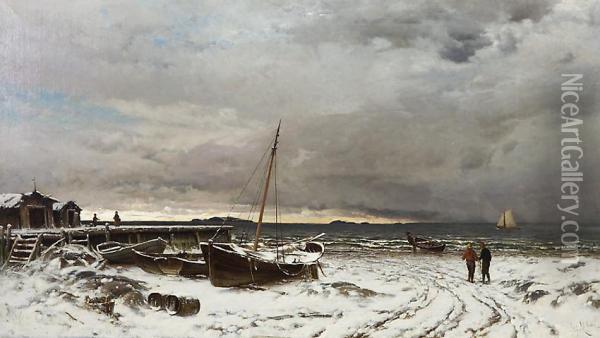 Ensilumi Saaristossa Oil Painting - Hjalmar (Magnus) Munsterhjelm