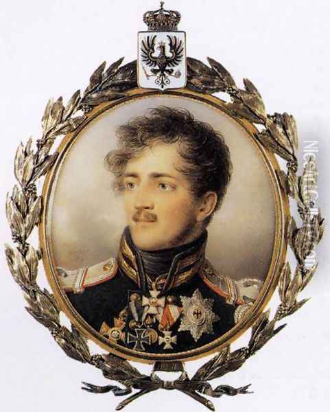Prince August of Prussia 1814 Oil Painting - Jean-Baptiste Isabey