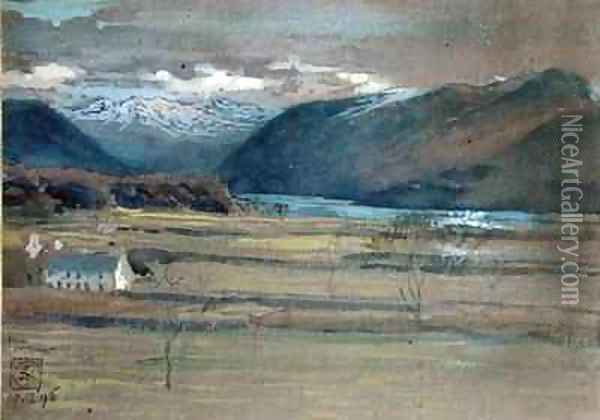 Derwent Water from Crosthwaite Oil Painting - Walter Crane