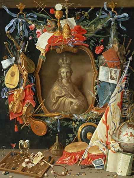Ecclesia Surrounded by Symbols of Vanity Oil Painting - Jan van Kessel