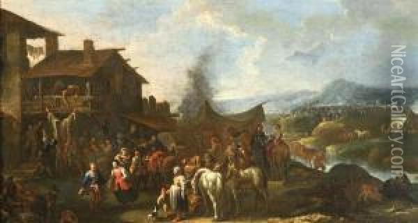 Fiera Campestre Oil Painting - Pietro Domenico Oliviero