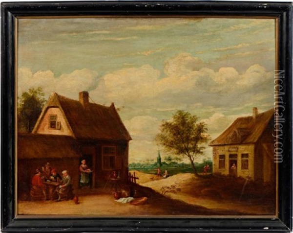 Exterieur De Taverne Oil Painting - Thomas Van Apshoven