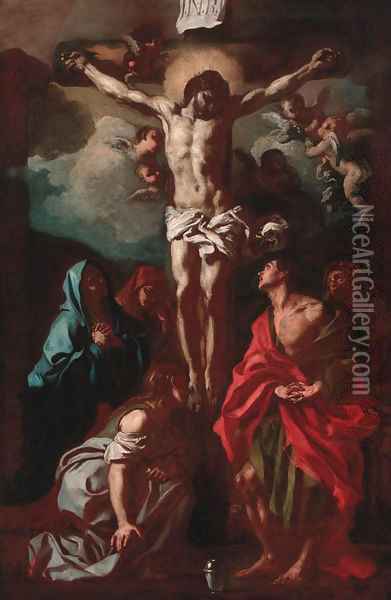 The Crucifixion Oil Painting - Lorenzo De Caro