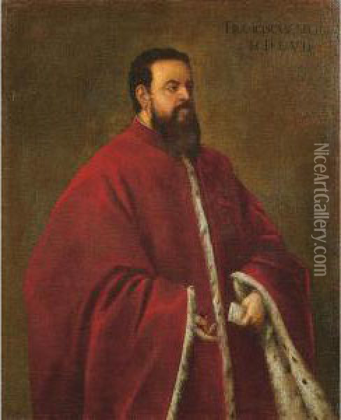 Ritratto Del Senatore Francesco Michiel Oil Painting - Domenico Tintoretto