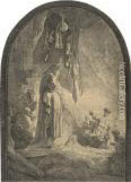 The Raising Of Lazarus: Large Plate Oil Painting - Rembrandt Van Rijn