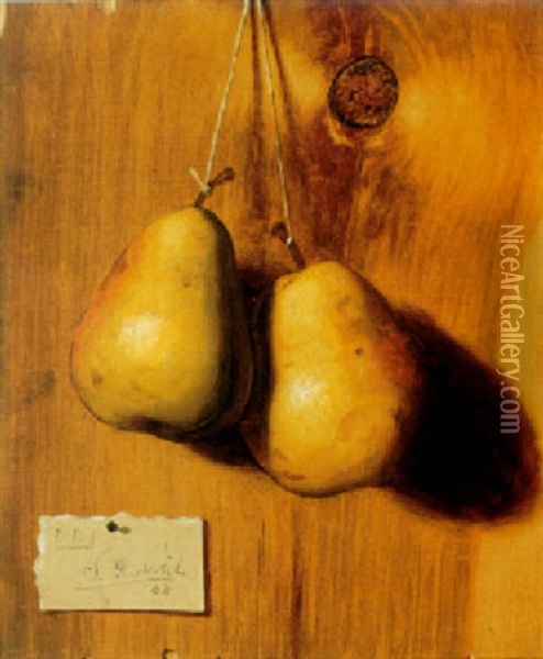 Pears Oil Painting - De Scott Evans