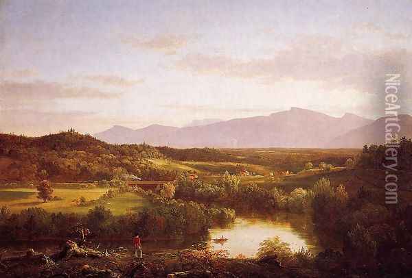 River in the Catskills Oil Painting - Thomas Cole
