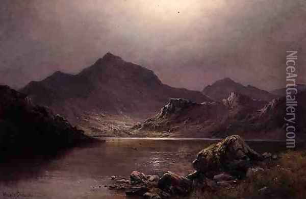Mount Snowden Oil Painting - Alfred de Breanski