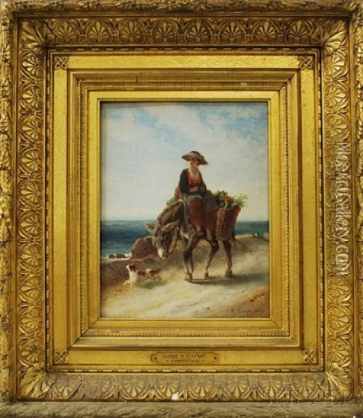 Going To Market Oil Painting - Francois Claudius Compte-Calix