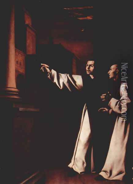 Vision of Fra Pedro de Salamanca Oil Painting - Francisco De Zurbaran