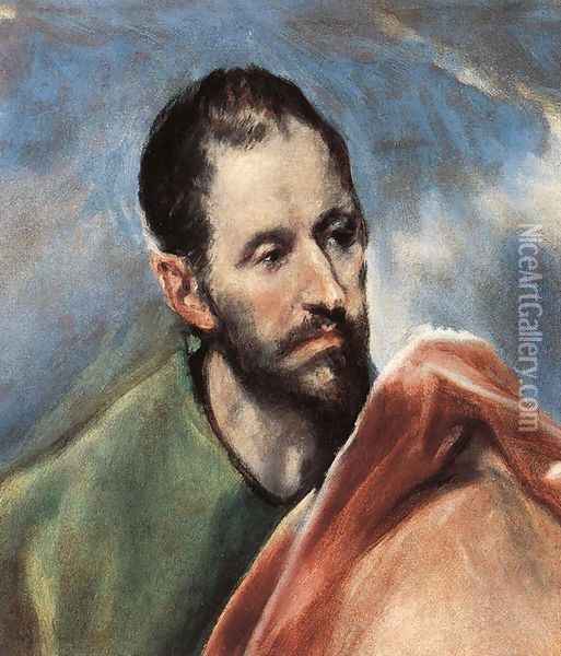 Study of a Man Oil Painting - El Greco (Domenikos Theotokopoulos)
