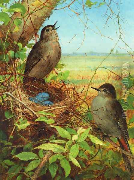 Thurshes Nest Oil Painting - Fidelia Bridges