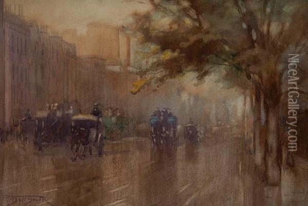 Piccadilly Oil Painting - Frederic Marlett Bell-Smith