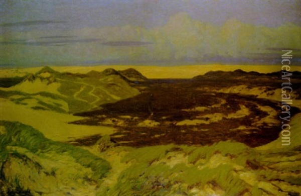 Das Tal Des Schweigens (lister Dunen Auf Sylt) Oil Painting - Fritz Overbeck