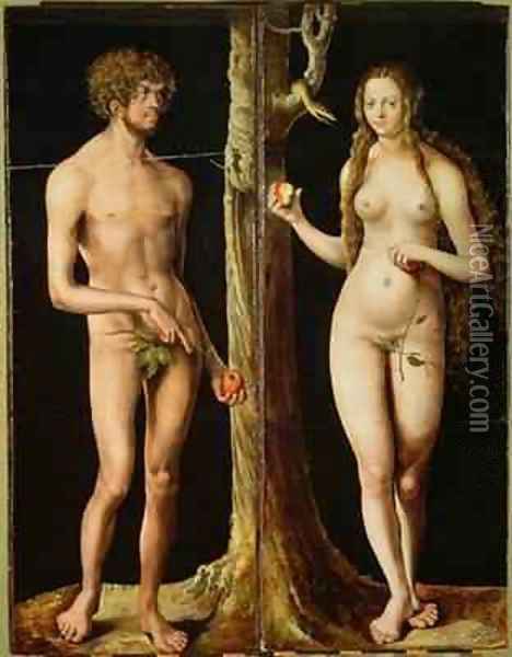 Adam and Eve Oil Painting - Lucas The Elder Cranach